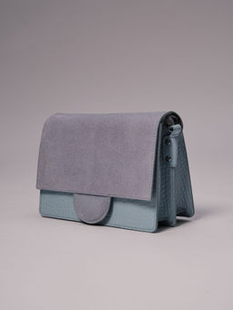 Сумка замшевая Deboro 30574 голубая вода