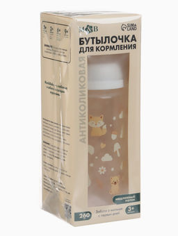 Бутылочка для кормления M&B, ШГ Ø50 мм, +3мес., 260 мл.