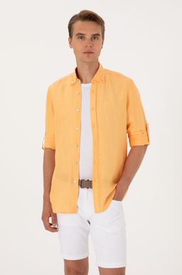 Erkek Turuncu Uzun Kollu G_mlek Sepette S_rpriz _ndirim