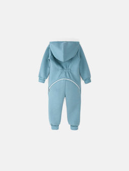 Комбинезон с клапаном и капюшоном Синяя дымка утепленный - Bungly фото 4