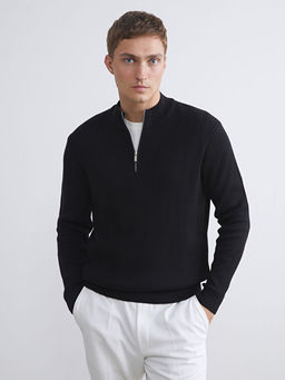 Dik Yaka Erkek Triko Kazak