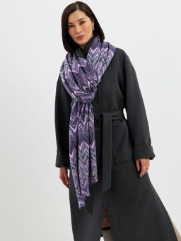 Большой, мягкий, тонкий и очень нежный двусторонний палантин с рисунком - Tantino фото 12