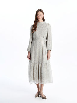 F?rf?rl? Dik Yaka ?i?ekli Elbise