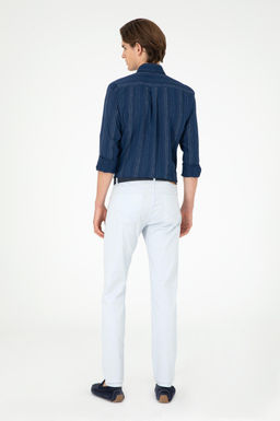 Мужские голубые брюки из плотной ткани - U.s. polo assn фото 4