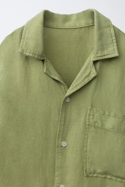 CAMISA FLUIDA CON LINO / Oliva - Zara фото 4