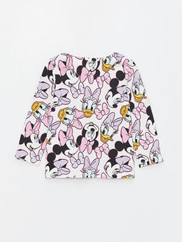 Bisiklet Yaka Uzun Kollu Minnie Mouse Bask?l? K?z Bebek Pijama Tak?m? - Waikiki фото 3