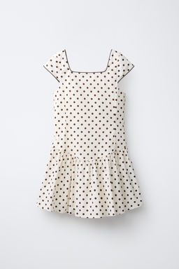 VESTIDO LUNARES / Crudo / Marr?n - Zara фото 3