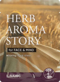 1ШТ L.Sanic Тканевая маска с экстрактом пачули и эффектом ароматерапии Herb Aroma Story Patchouli Relaxing Mask Sheet (25 мл)  фото 2