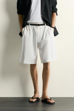 BERMUDA WIDE FIT ALGOD?N - LYOCELL / Blanco - Zara фото 2