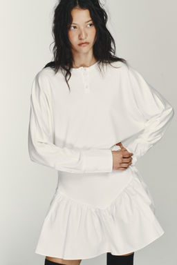 SHORT COMBINED BATWING SLEEVE DRESS - Zara фото 14