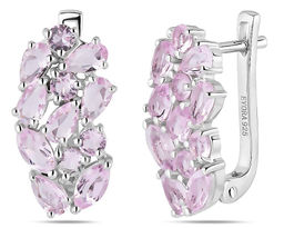 Серьги, морганит, Жаден