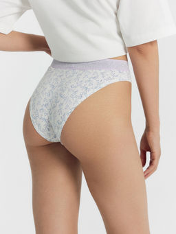 Цена за 2 штуки! Трусы женские слипы (3 шт.) молочно-бежевые с акварельными веточками - Mark formelle фото 6