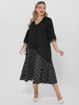 Платье 0345-1с черный матовый