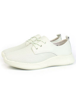 03-PDA156-3 LT. GREEN Полуботинки спортивные женские (натуральная кожа)