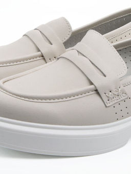 03-YC382-2 LT. BEIGE Лоферы женские (натуральная кожа)