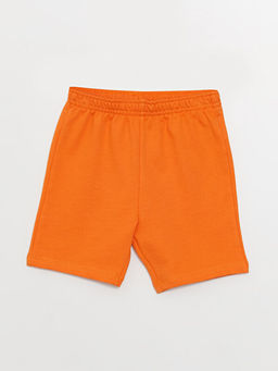 Bisiklet Yaka Bask?l? Erkek Bebek Ti??rt ve ?ort 2li Tak?m - Waikiki фото 3