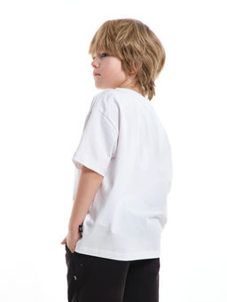 Футболка однотонная белая база для школы 22-6005 белый - Mini maxi фото 6