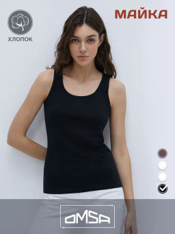 OmT_D1101 Майка, COTTON - nero