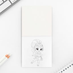 Цена за 2 шт. Подарочный набор блокнот-раскраска и восковые мелки «Аниме»