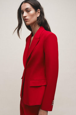 FITTED BLAZER WITH SHOULDER PADS - Zara фото 3