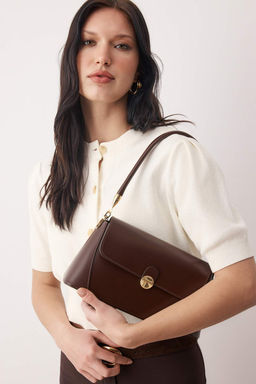 Koyu Kahverengi Metal Toka Detayl? Kad?n Mini Omuz Cantas? TAKAW26OC00081 - Trendyolmilla фото 2