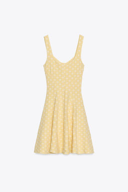 JACQUARD STRETCH SKATER DRESS - Zara фото 7