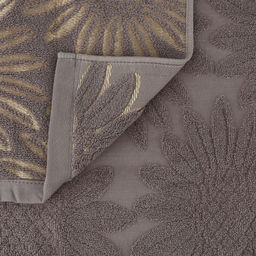 Полотенце махровое "Подсолнух" 50х90см, хлопок 100%, серый (Китай)