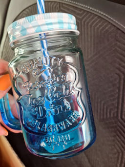 Кружка стекло, 450 мл, с крыш, с трубочкой, SDFG0114-1 (298236) - Daniks фото 7