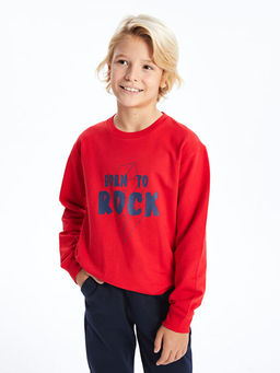 Bisiklet Yaka Erkek ?ocuk Sweatshirt