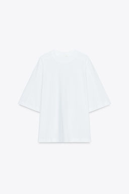BOXY FIT T-SHIRT WITH LABEL - Zara фото 6