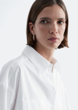 Camisa de algod?n recortada de corte holgado - H&m фото 3