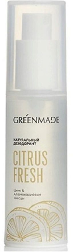 Дезодорант натуральный CITRUS FRESH цинк
и алюмокалиевые квасцы