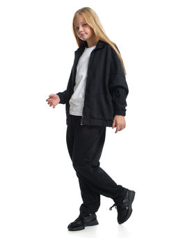 Спортивный костюм для девочки на молнии в школу UD 8023 черный - Mini maxi фото 7