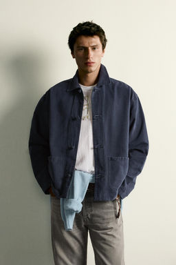 SOBRECAMISA REGULAR FIT ALAMARES NUDO / Marino - Zara фото 2