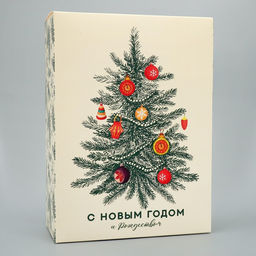 Цена за 2 шт. Коробка подарочная новогодняя складная «С Новым годом и Рождеством», 22×30×10 см