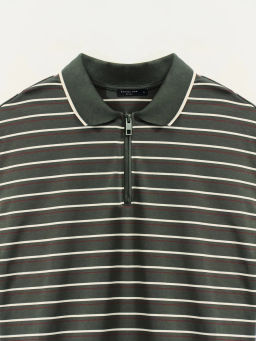 Футболка на молнии в полоску / Zarina фото 10