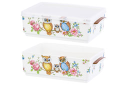 Набор 2 блюд д/холодца 800 мл 20*12,5*11,5 см Совушки NEW BONE CHINA - Elan gallery фото 13