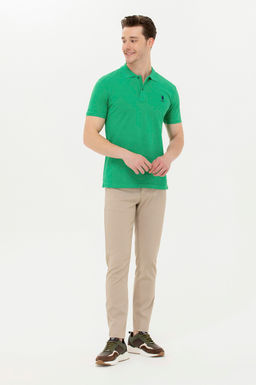 Мужская зеленая базовая футболка - U.s. polo assn фото 5