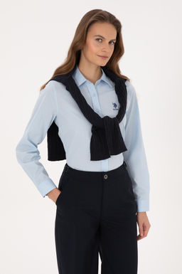 Kad_n A__k Mavi Uzun Kollu Basic G_mlek