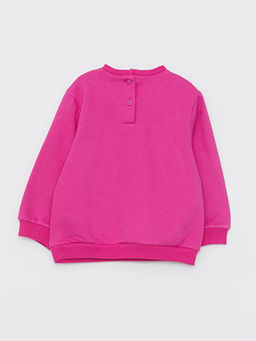 Bisiklet Yaka Uzun Kollu Bask?l? K?z Bebek Sweatshirt - Waikiki фото 2