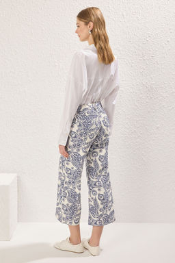 Cok Renkli Etnik Desenli Normal Bel Culotte Jeans TWOSS25JE00247 - Trendyolmilla фото 5