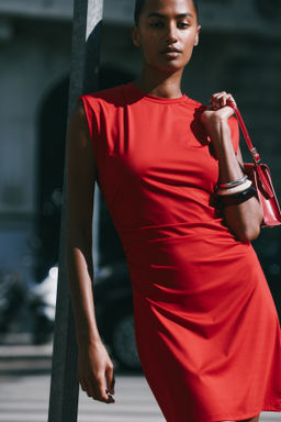 Vestido interlock con hombreras - H&m фото 7