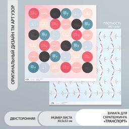 Цена за 5 шт. Двусторонняя бумага для скрапбукинга «Арт Узор. Транспорт», 180 г/м², 30.5×32 см