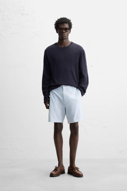 COTTON/LINEN BERMUDA SHORTS - Zara фото 30