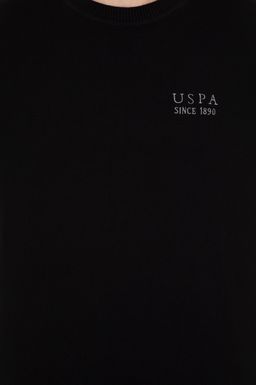 U. S. Polo Assn Мужской черный трикотажный свитер с круглым вырезом - U.s. polo assn фото 6