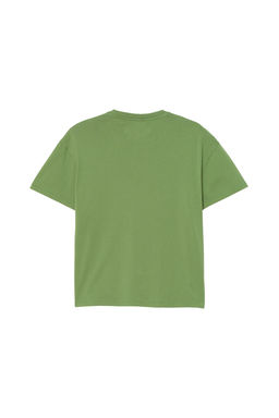 CAMISETA CROPPED FIT TEXTO AMOR / Verde