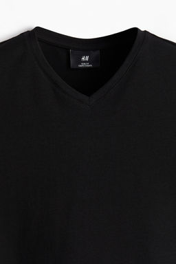 Camiseta con escote de pico Slim Fit - H&m фото 6