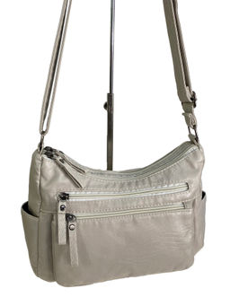 Женская классическая сумка из искусственной кожи, цвет молочный