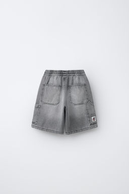 BERMUDA DENIM BAGGY CARPENTER / Gris - Zara фото 2