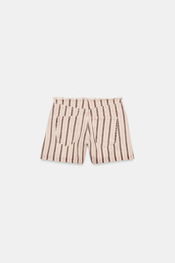 SHORTS Z1975 DENIM DESFLECADO RAYAS / Multicolor - Zara фото 5